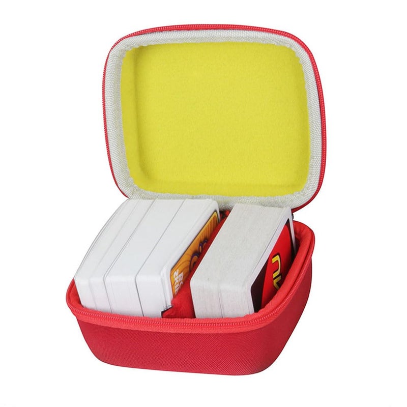 ادادا حقيبة سفر صلبة من Adada للعبة بطاقات Skip BO + UNO/Skip BO + لعبة بطاقات المرحلة 10. تناسب ما يصل إلى 300 بطاقة. لا تتضمن البطاقات (أحمر + أصفر) - Image 1